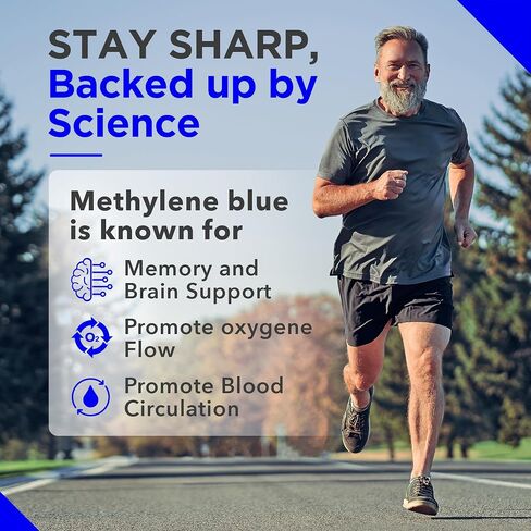 Health Plus+ Methylene Blue Drops 1% Solution, USP Grade, 60ml – Methylene Blue Pharmaceutical Grade, Formaldehyde-Free, Alcohol-Free, Third-Party Tested for Human Use in Saudi Arabia