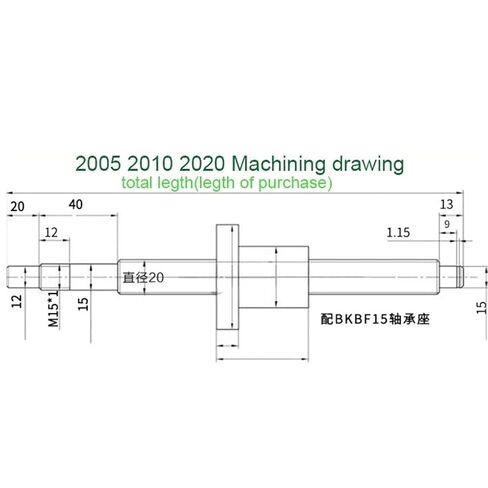 آلة التحكم في الكرة المزدوجة صامد الجوز SFE2020 برغي الكرة 300 400 500 600 700 800 900 1000mm Nut Housing BK15 BF15 اقتران (400 مم) in Kuwait