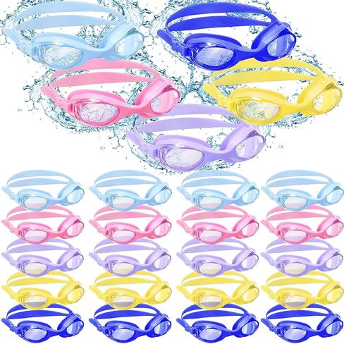 Macarrie 50 Pack Swim Goggles for Kids Brid Child Swimming Goggles Gifts Anti-Fog No Heaking Swim Glasses in Saudi Arabia