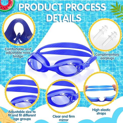 Macarrie 50 Pack Swim Goggles for Kids Brid Child Swimming Goggles Gifts Anti-Fog No Heaking Swim Glasses in Saudi Arabia
