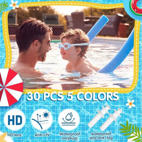 Macarrie 50 Pack Swim Goggles for Kids Brid Child Swimming Goggles Gifts Anti-Fog No Heaking Swim Glasses in Saudi Arabia