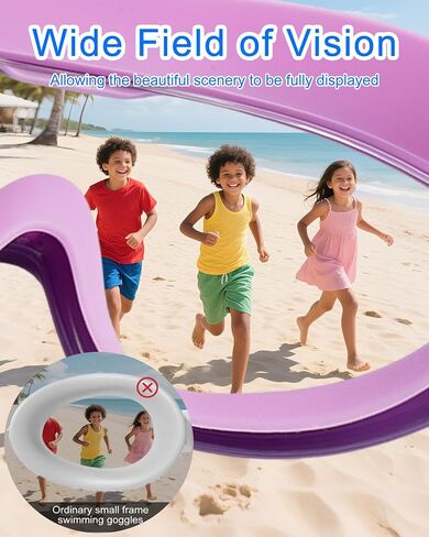 نظارات Seassprint للسباحة للأطفال 6-12 ، منظر على نطاق واسع الحماية من الأشعة فوق البنفسجية لا تسرب ، فتيات الفتيات الشباب نظارات السباحة in Kuwait