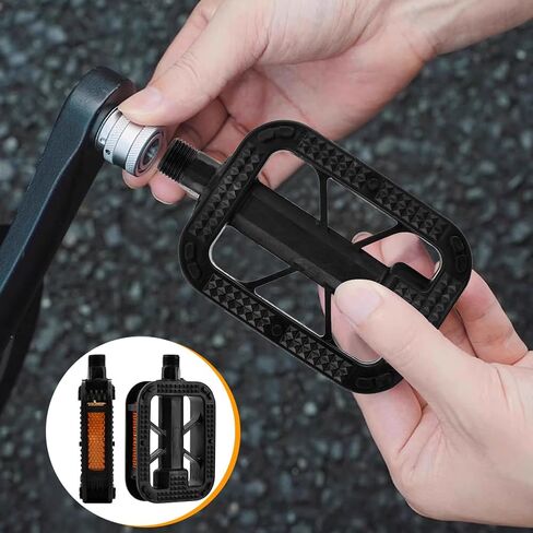 دواسات الدراجات ، دواسة الدراجات المضادة للانزلاق مع عاكس السلامة ، متوافقة مع الطريق والجبال والدراجات الإلكترونية in Kuwait