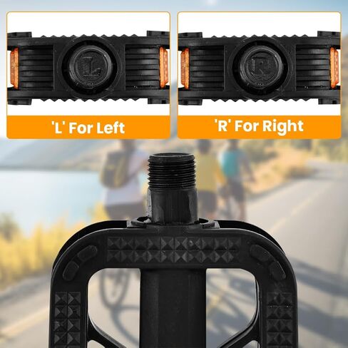 دواسات الدراجات ، دواسة الدراجات المضادة للانزلاق مع عاكس السلامة ، متوافقة مع الطريق والجبال والدراجات الإلكترونية in Kuwait