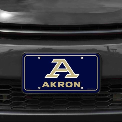 Rico Industries NCAA University of Akron Zips Metal Auto Tag 6 "× 12" - رائع للشاحنة/السيارات/سيارات الدفع الرباعي in Saudi Arabia