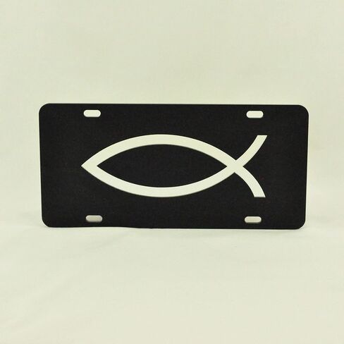 Jesus Christ Fish License Plate - Christian Fish Tag in Saudi Arabia
