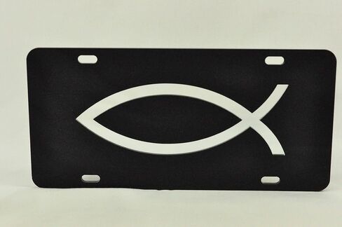 Jesus Christ Fish License Plate - Christian Fish Tag in Saudi Arabia