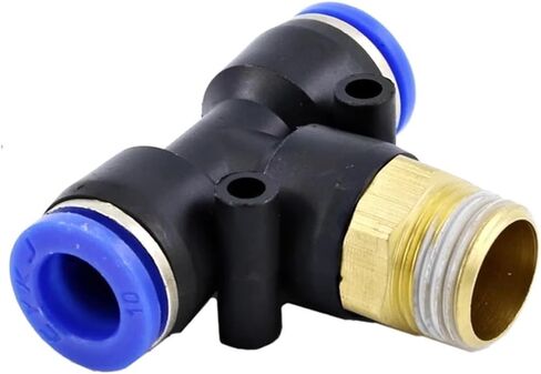 20/50pcs موصل سريع الهوائية 4mm-12mm خراطيم أنبوب هواء تركيب 1/4 "1/8" 3/8 "1/2" BSPT MALE THROW TROHE COUPLER (OD10MM-1I8 ، PL (50pcs)) in Kuwait