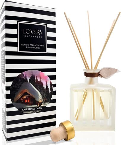 Lovspa Sleep Lavender Vanilla Reed Diffuser Set | اللافندر الإسبانية والفانيليا الدافئة - رائحة سلمية وهادئة للراحة والاسترخاء | صنع في الولايات المتحدة in Kuwait