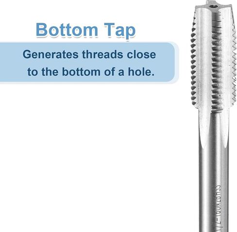 uxcell 2pcs Hand Bottom Tap 5/8-11 UNC 2B Thread Bottoming Style Threading Taps High Speed Steel HSS6542 Straight Flutes Screw Tapping Tool in Saudi Arabia