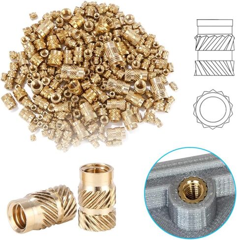 #6-32 إدراج ملولبة ، 50pcs #6-32 * 5/32 * 5.4mm C3640 مجموعة حرارة النحاس ، المكسرات الأمريكية ، المكسرات القياسية للأجهزة الخيطية للبلاستيك ومكونات الطباعة ثلاثية الأبعاد in Kuwait