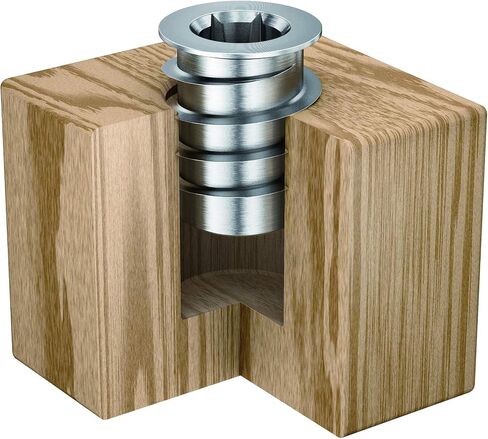 RAMPA® Steel Threaded Insert, (50 pcs.) zinc Plated with hex Drive with Sealing Collar 5/16-18" Internal Thread 14mm Diameter (D) X 15mm Length (L) Works Best in All Wood Materials and substrates. in Saudi Arabia