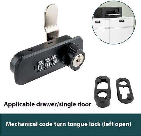 زنك سبيكة كلمة مرور الأثاث مزيج الأثاث الأمان 3 صندوق بريد رموز رقمية صندوق بريد 1PCS (ب) in Kuwait