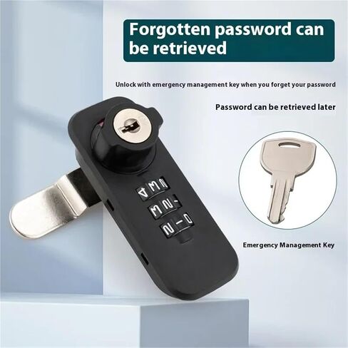 زنك سبيكة كلمة مرور الأثاث مزيج الأثاث الأمان 3 صندوق بريد رموز رقمية صندوق بريد 1PCS (ب) in Kuwait