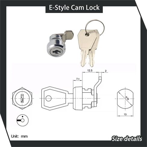 Circular Spring Lock Zinc Alloy Box Telescopic Distribution Electrical Cabinet Door 1Pcs(D-Style cam Lock) in Kuwait