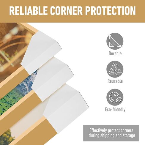 120 Pack Adjustable Cardboard Corner Protectors, Fit 1",1.5" and 2.2" Frames, Protectors for Shipping, Packing, Packaging Edge Protector, Shipping in Saudi Arabia