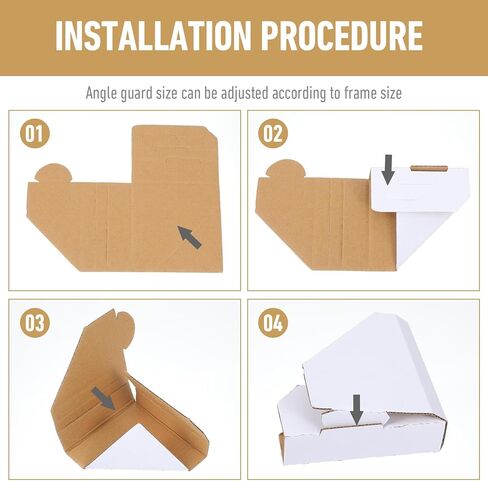 120 Pack Adjustable Cardboard Corner Protectors, Fit 1",1.5" and 2.2" Frames, Protectors for Shipping, Packing, Packaging Edge Protector, Shipping in Saudi Arabia