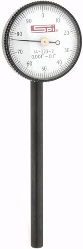 SPI 14-223-2 Back Plunger Dial Indicator: 0.1" Range, 0-100 Reading, 0.001" Graduations in Saudi Arabia