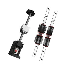 آلة التحكم في الكرة المزدوجة الجوز الجوز HGR20 المسمار كرة السكك الحديدية الخطية SFU1610 200-1000 مم+BF12 HM12-57 لـ NEMA 23 مقعد محرك+مقرنة DSG16H للأجزاء (350 مم) in Kuwait