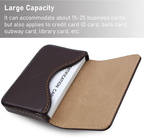 2 Pack PU Leather Multi Card Case, Business Card Holder Wallet with Magnetic Shut - Black in Kuwait