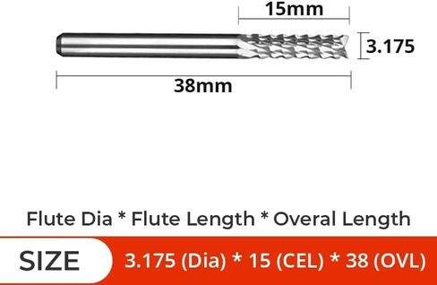 3.175/4/6mm Shank Carbide Corn Teeth Cutter End Mill CNC PCB Milling Bits Tungsten Steel Router Bit for Engraving Machine Tools(D6X52X80L) in Saudi Arabia