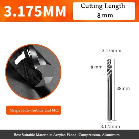 4mm 6mm شانك PVC Milling Cutter CNC Tool Woodworking Metal Aluminium Flute Flute End Mill Router Bit Petgliving Bit Spiral Lendmill (4-22-4d) in Kuwait
