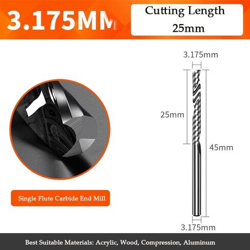 4mm 6mm شانك PVC Milling Cutter CNC Tool Woodworking Metal Aluminium Flute Flute End Mill Router Bit Petgliving Bit Spiral Lendmill (4-22-4d) in Kuwait