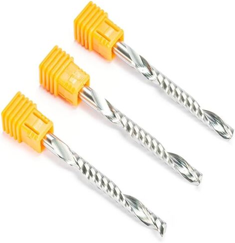 10pcs 3.175mm 4mm 5mm 6mm Shank Carbide CNC Router Bits One Single Flute End Mill Tools Milling Cutter 17-62mm(10pcs 3.175x2.5x8) in Saudi Arabia