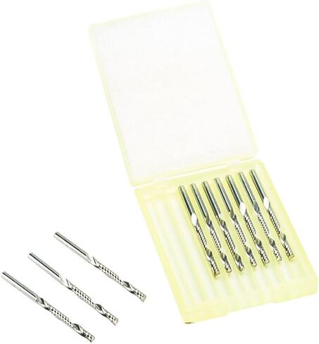 10pcs 3.175mm 4mm 5mm 6mm Shank Carbide CNC Router Bits One Single Flute End Mill Tools Milling Cutter 17-62mm(10pcs 3.175x2.5x8) in Saudi Arabia