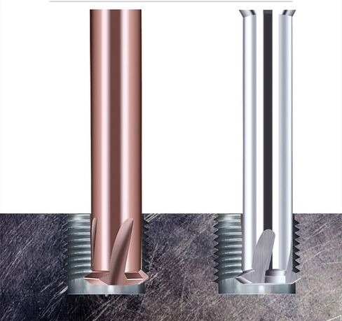 4mm 6mm Shank Tungsten Carbide Single Tooth Spiral Milling Cutter Thread Mill Metric Router Bit for Steel Aluminum End Mill CNC Tool 60°(M1.2x0.25 Steel) in Saudi Arabia