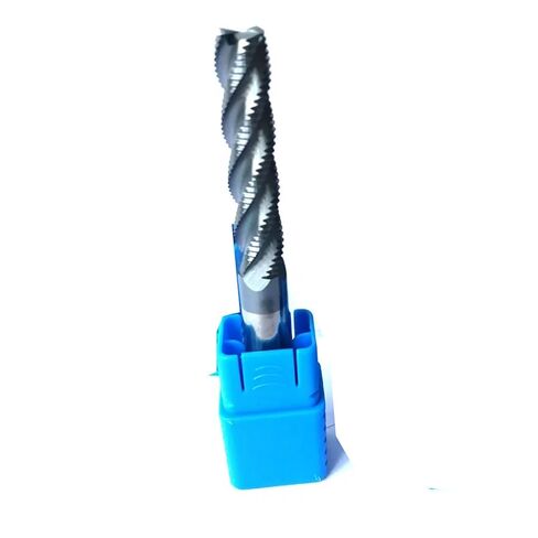4mm 8mm 10mm 20mm Shank HRC55 4 Flutes Roughing End Mills Milling Cutters CNC Rough Tools Carbide Router Bits Milling Bits(D8x100L) in Kuwait