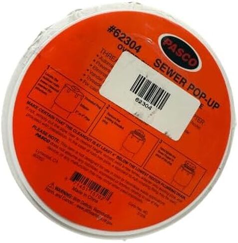 Sewer Popper Cleanout & Relief Valve – 3" x 4" – Prevents Sewage Backflow, Fits 4" Pipe with 3" Cleanout, Outdoor Sewer Pressure Relief, Easy Installation in Saudi Arabia