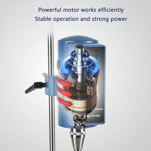 Digital High Shear Homogenizer Emulsification Mixer, Lab Emulsion Dispersion Machine, High Performance Homogenizer, Emulsifier for Smooth Blends, 28G, 500W, 2000-28000rpm in Saudi Arabia