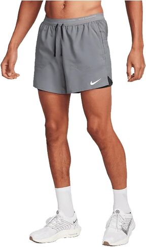 Nike Stride Men's Dri-FIT 5" 2-in-1 Running Shorts (Black/Black/Black, FN2992-010) Size Medium in Saudi Arabia