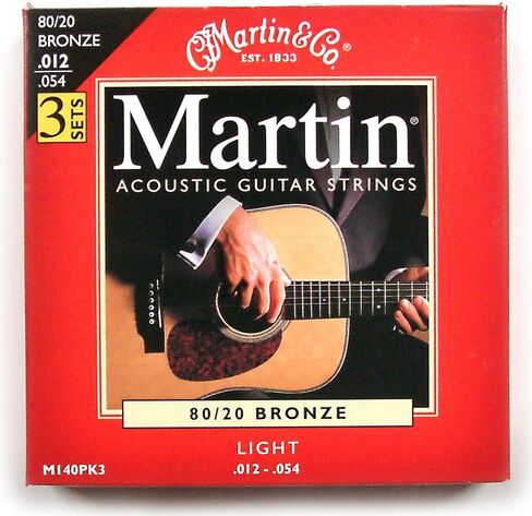 Martin M140 80/20 Acoustic Guitar Strings, Light 3 Pack in Saudi Arabia