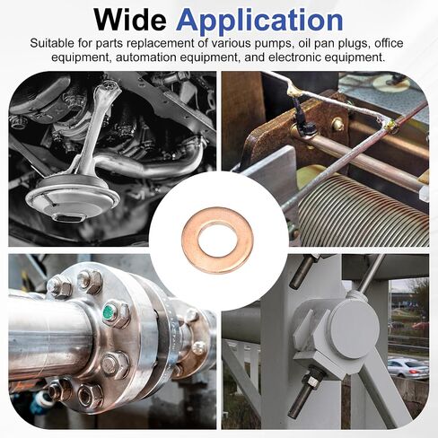 uxcell 5 Pcs Flat Washers, M30 x 38 x 1.5mm Copper Sealing Washers, Metric Sealing Ring Gasket (T3 Copper, Annealing Process) in Saudi Arabia