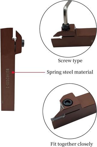 1pc 3/4In Shank MGEHR2020-2 High Quality Lathe Grooving Cut-Off Parting Tool Holder with 11pcs MGMN200 Indexable Carbide Grooving Inserts for Steel, Stainless Stee (MGEHR2020-2 + MGMN200) in Saudi Arabia