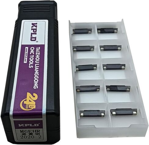 1pc 3/4In Shank MGEHR2020-2 High Quality Lathe Grooving Cut-Off Parting Tool Holder with 11pcs MGMN200 Indexable Carbide Grooving Inserts for Steel, Stainless Stee (MGEHR2020-2 + MGMN200) in Saudi Arabia