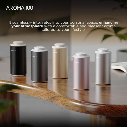 Waterless Diffuser for Essential Oil, Battery Operated Nebulizer Rechargeable Mini Scent Diffusers for Home Cars Room Office 3 Timers & 3 Mist Levels in Saudi Arabia