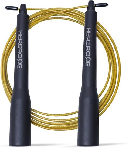 Speed Jump Rope for Men Women, Hererope Speed Rope With Dual Bearing System, 2 Cables, Adjustable Jump Rope for Boxing, CrossFit, HIIT & Strength TrainingDouble Unders, Fitness Workouts Training in Saudi Arabia