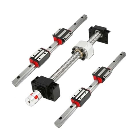 Double nut Ball Screw Control Machine SFU1610 Ball Screw+4PC HGH20CA Carriage+ 2PC HGR20 1250-2300mm Linear Square Guide Rail+BKBF12+Coupling+DSG16H(2300mm) in Kuwait