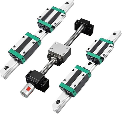 آلة التحكم في الكرة المزدوجة الجوز الجوز 2PCS HGR15 +4PCS HGW15CC +1 SET SFU1605 BALL SCREW +XB +DSG L300-1000MM للجزء (650 مم) in Saudi Arabia