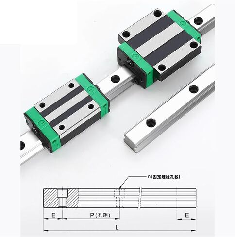 آلة التحكم في الكرة المزدوجة الجوز الجوز 2PCS HGR15 +4PCS HGW15CC +1 SET SFU1605 BALL SCREW +XB +DSG L300-1000MM للجزء (650 مم) in Saudi Arabia