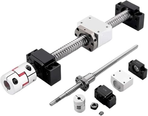 Double nut Ball Screw Control Machine Ball Screw C5 SFU1605 End Machined Parts Ball Nut Housing BKBF12 Mode Use for 3D Printer Ball Screw(650mm) in Saudi Arabia
