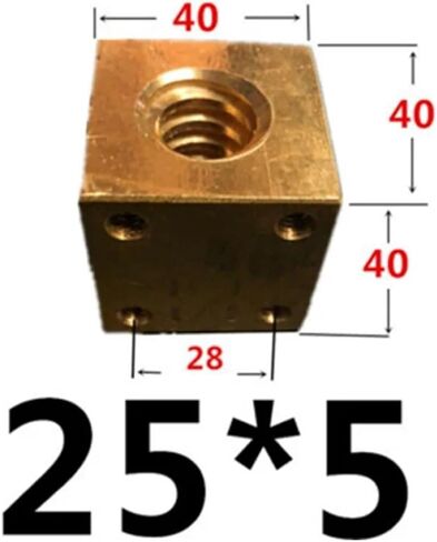 Linear Motion Ball Screw Precision Part 1pc T12 T18 T20 T25 T30 Brass Lead Screw Square Nut Trapezoid Screw Support Nut Right Thread(T12x3 Right-Hand) in Saudi Arabia
