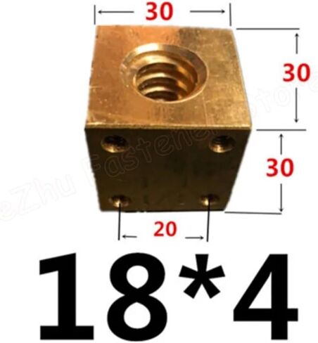 Linear Motion Ball Screw Precision Part 1pc T12 T18 T20 T25 T30 Brass Lead Screw Square Nut Trapezoid Screw Support Nut Right Thread(T12x3 Right-Hand) in Saudi Arabia