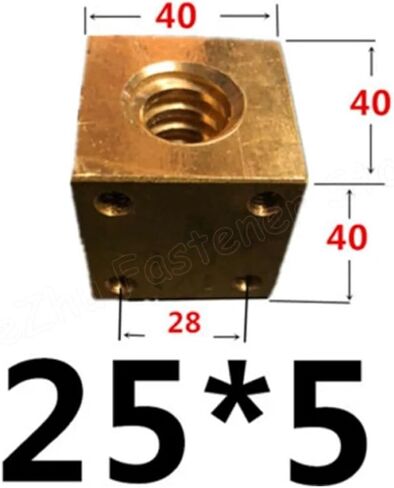 Linear Motion Ball Screw Precision Part 1pc T12 T18 T20 T25 T30 Brass Lead Screw Square Nut Trapezoid Screw Support Nut Right Thread(T12x3 Right-Hand) in Saudi Arabia