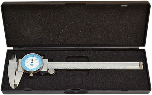 6'' Dial Caliper 64th Fractional Stainless Steel Hardened Depth Gage Gauge Read 0.01'' in Saudi Arabia