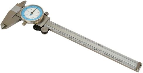 6'' Dial Caliper 64th Fractional Stainless Steel Hardened Depth Gage Gauge Read 0.01'' in Saudi Arabia