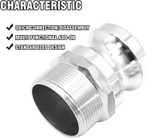2Pcs 2 Inch Polypropylene Camlock Coupling Dust Plug Kit, F-200 Fitting Cam Lock Fitting Polypropylene Cam Groove Fitting Dust Plugs, Suitable for Industrial Chemical Pipelines in Saudi Arabia